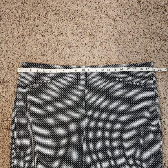 NWT J Jill Patterned Design Black White Cropped Ankle Business Pants Capri 18 - Picture 9 of 12
